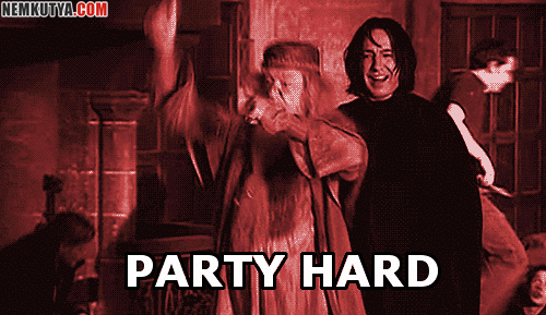 Roxfort party Dumbledore és Piton