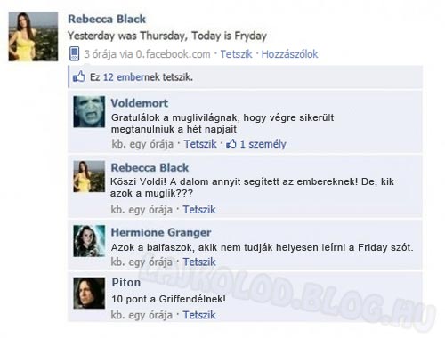 Rebecca Black és a Facebook - Lájk